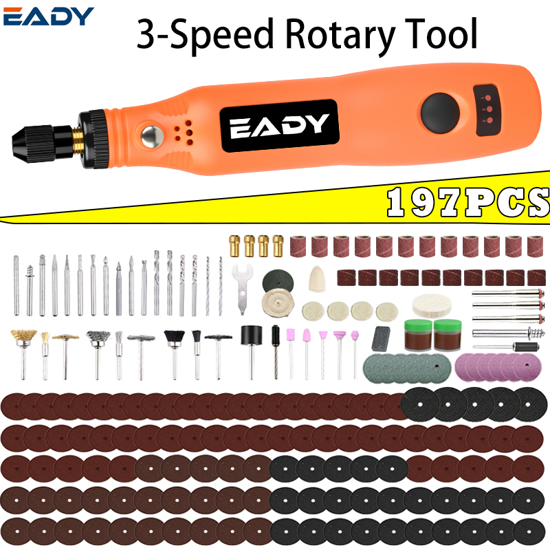 Power Tools Diy - Kit de herramientas rotatorias inalámbricas USB