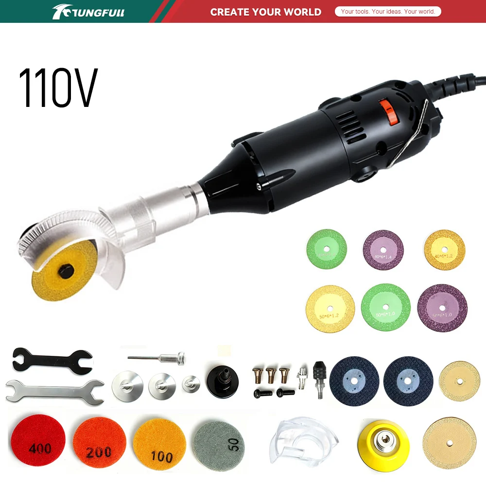 Power Tools Diy - TUNGFULL Mini Amoladora Angular de 110V,