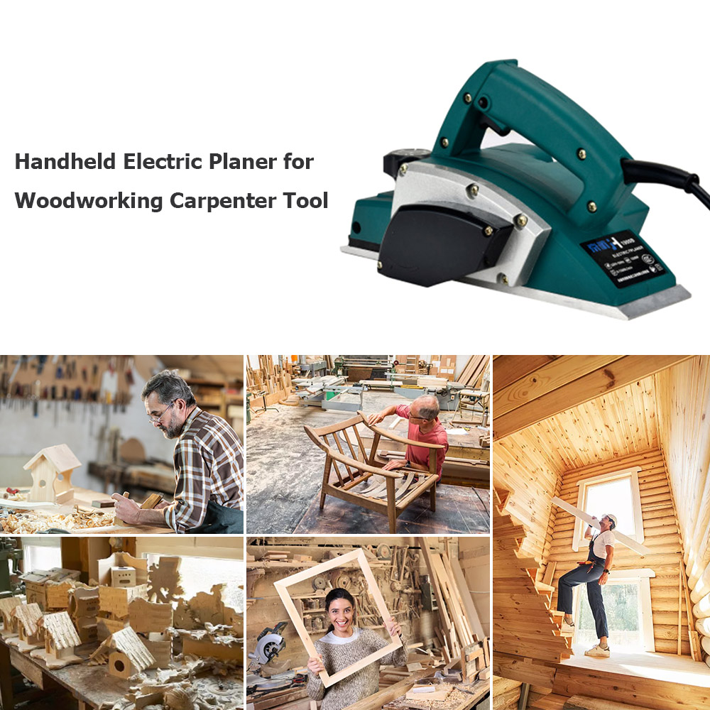 Planer Handheld Electric - Cepilladora Eléctrica Portátil Multifunción para Madera,
