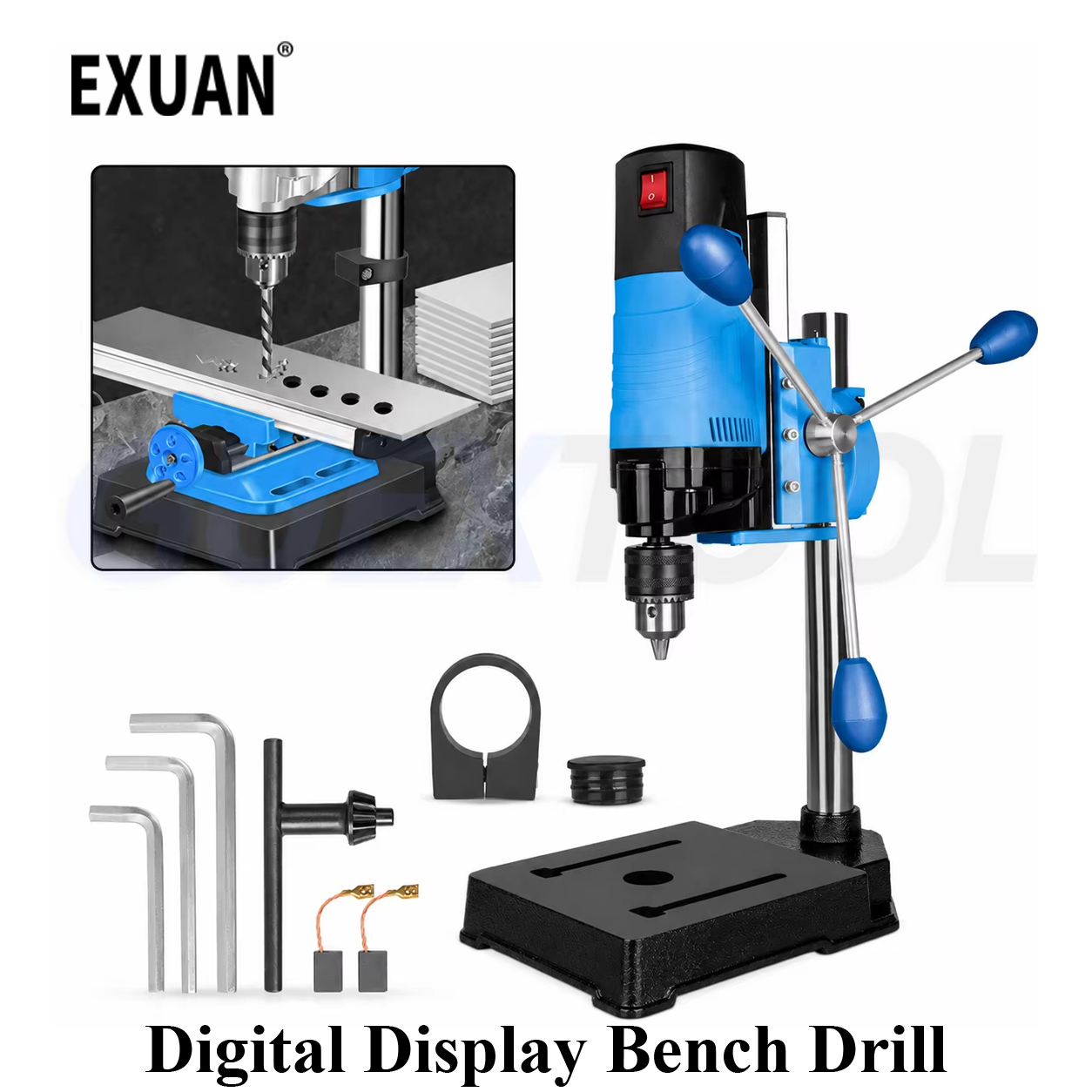 Power Tools Diy - Taladro de Banco con Pantalla Digital,
