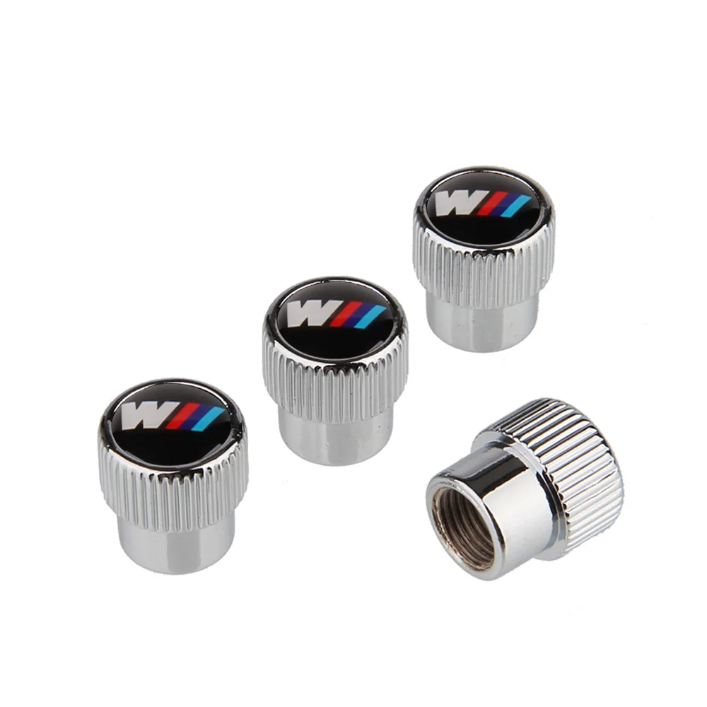 4 tapas de válvula de aluminio - Power Tools Logo reseña y precio
