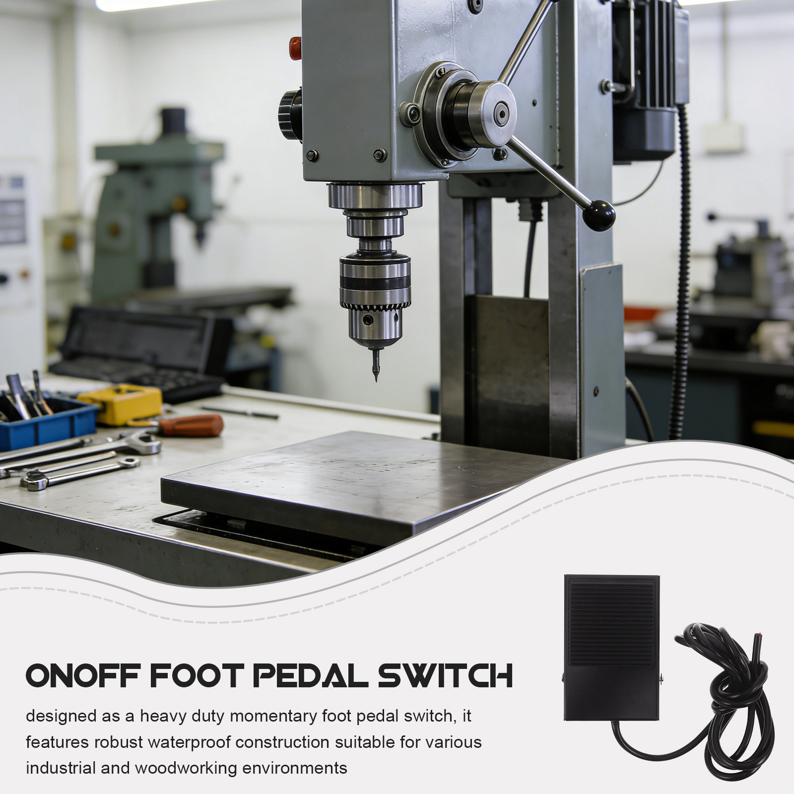 Interruptor de pedal momentáne - Power Tools Machine reseña y precio