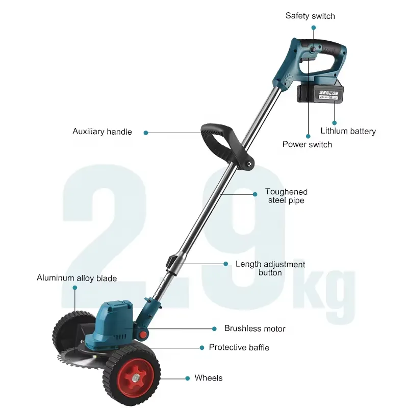 Cortadora de Césped Eléctrica  - Power Tools Logo reseña y precio