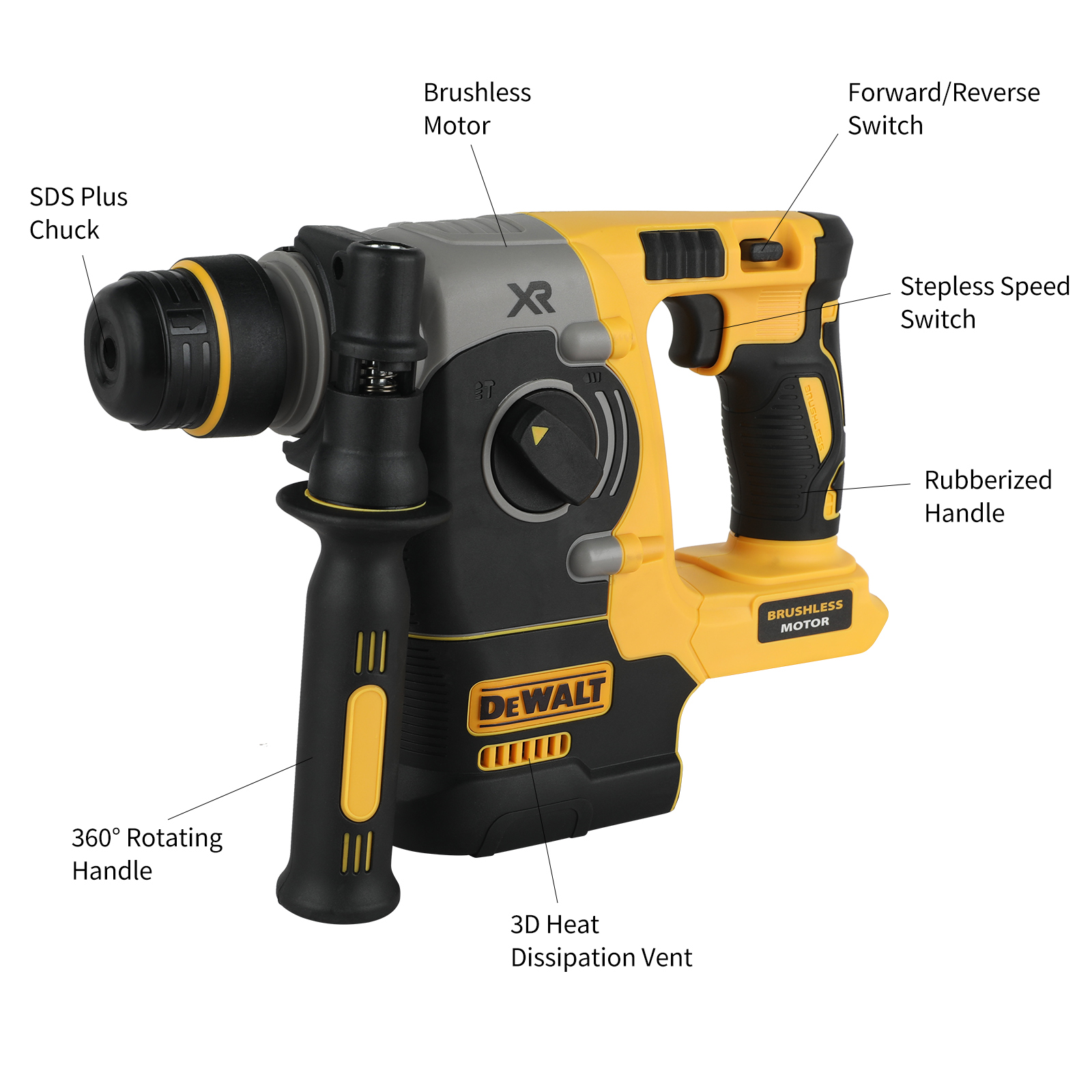 Martillo Rotatorio sin Escobil - Hammer Drill Sds reseña y precio