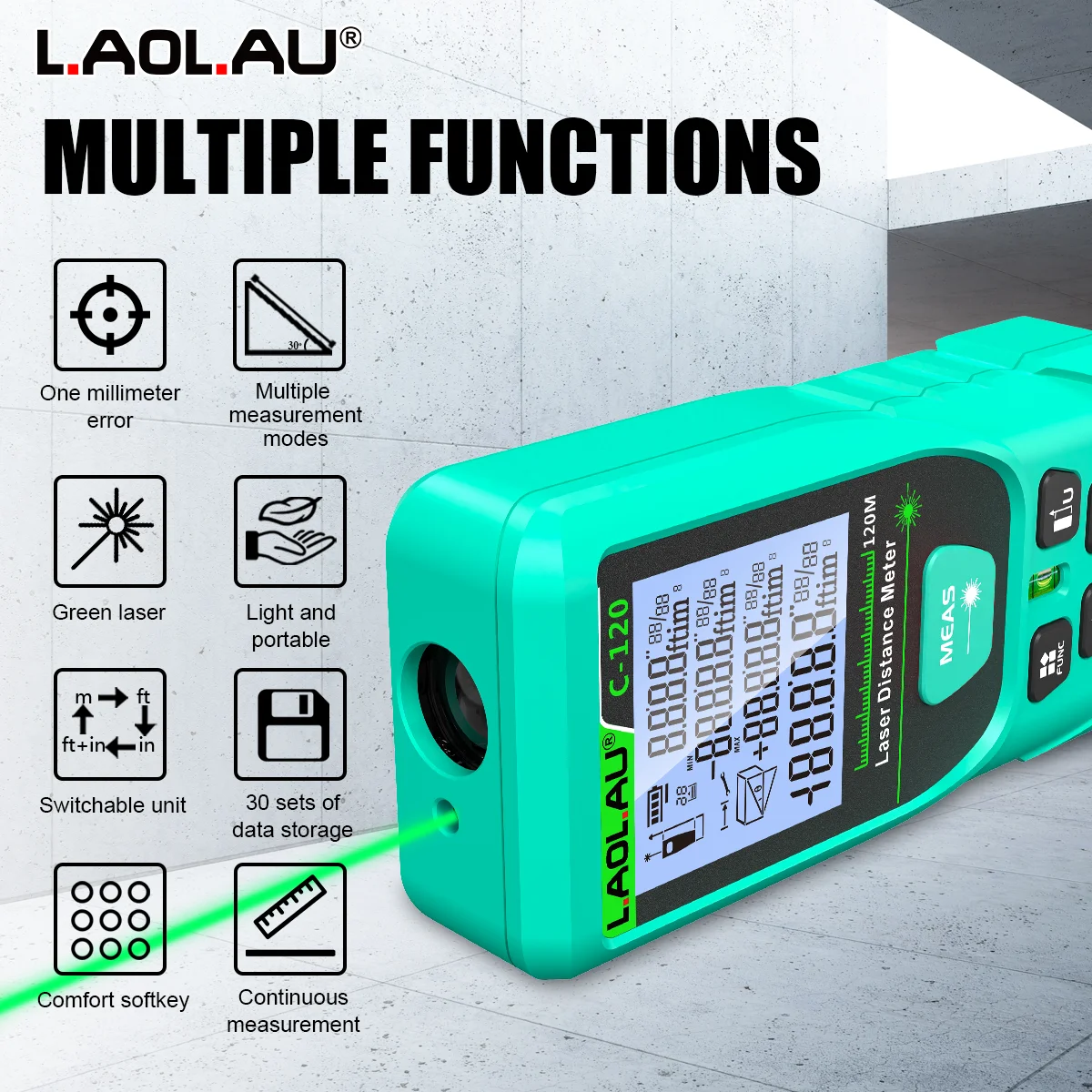 LAOLAU 50m/100m/120m/200m Medi - Power Tools That Are Green reseña y precio
