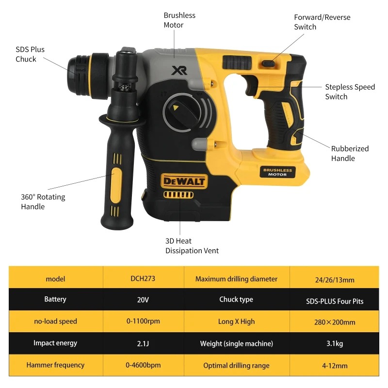 Martillo Perforador Rotatorio  - Hammer Drill Sds reseña y precio